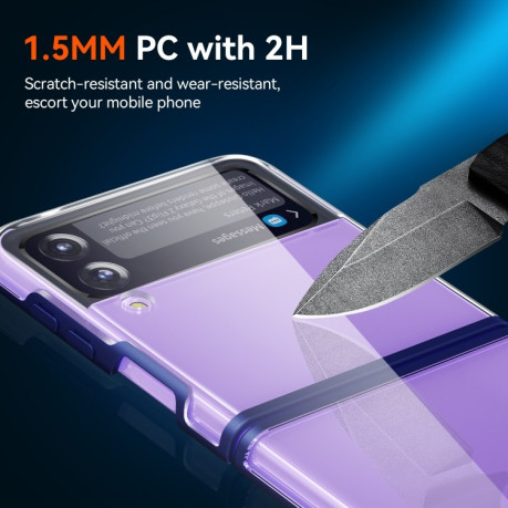 Противоударный чехол Simple Clear Crystal для Samsung Galaxy Z Flip3 5G - синий