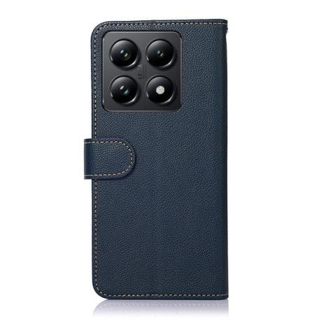 Чохол-книжка KHAZNEH Litchi Texture для Xiaomi 14T Pro - синій