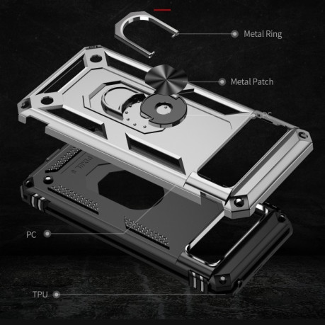 Протиударний чохол HMC 360 Degree Rotating Holder для Google Pixel 8 Pro - сріблястий