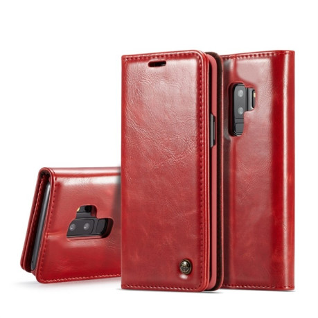 Шкіряний чохол-книжка CaseMe 003 Series на Galaxy S9 Plus - червоний