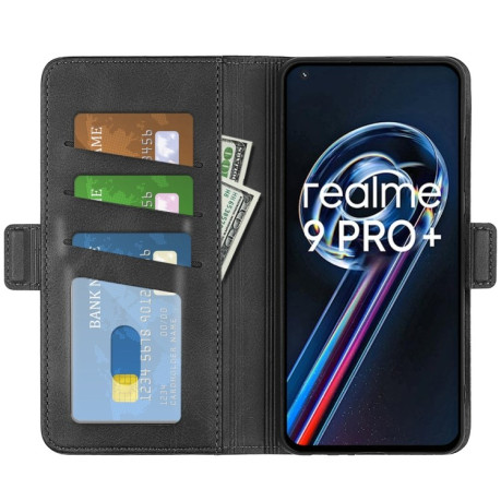 Чехол-книжка Dual-side Magnetic Buckle для Realme 9 Pro Plus/ Realme 9 4G - черный