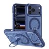 Магнітний чохол Colorful Hollowed Cooling 360 Degree Rotation Ring Holder Magnetic з перфорацією та кільцем-тримачем 360° на iPhone 18 Pro Max — синій