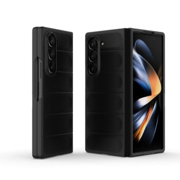 Силиконовый чехол Magic Flannel для Samsung Galaxy Fold 6 - черный