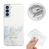 Чохол Hollow Marble Pattern with Neck для Samsung Galaxy S22 5G - сірий