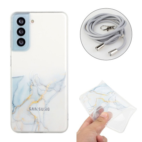 Чехол Hollow Marble Pattern with Neck для Samsung Galaxy S22 Plus 5G - серый