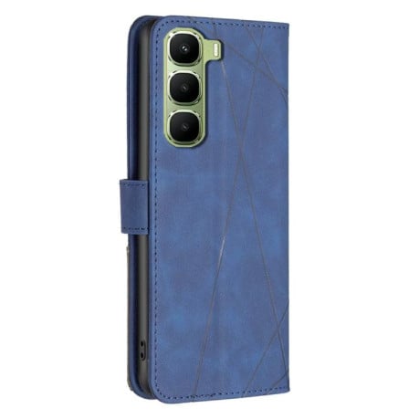 Чохол-книжка з фактурою Rhombus та магнітним хлястиком на Infinix Hot 60 Pro+ 4G - синій