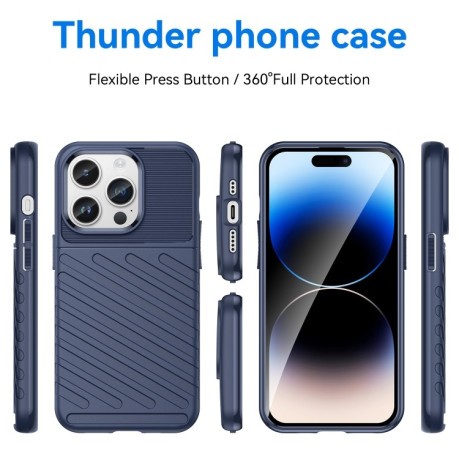 Чохол протиударний Thunderbolt для iPhone 15 Pro Max - синій