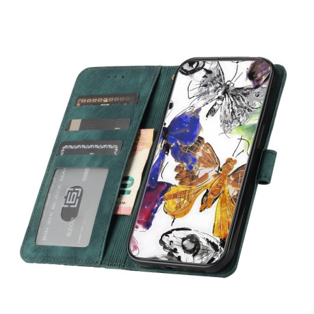 Чохол-книжка Embossed Butterfly для Motorola Moto G75 - зелений