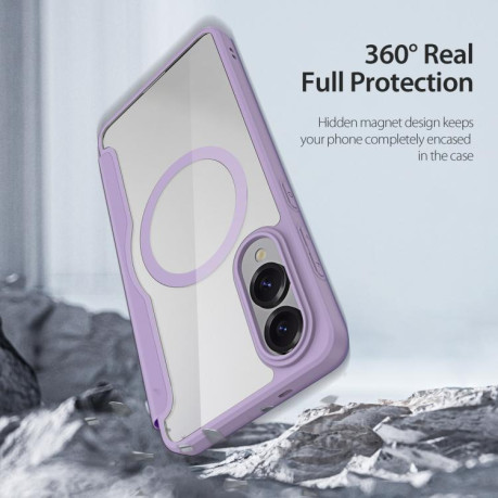 Чохол-книжка DUX DUCIS Skin X Pro Series Magsafe для Samsung Galaxy S25 Edge 5G - фіолетовий