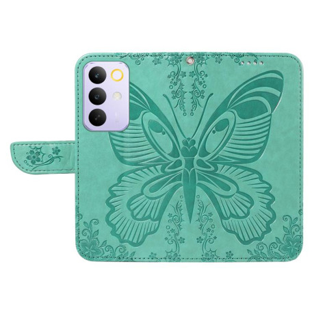 Чехол-книжка Swallowtail Butterfly Embossed Leather для Realme C85 Pro 4G — зелёный