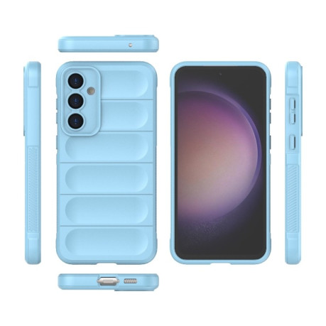 Силиконовый чехол Magic Flannel для Samsung Galaxy S23 FE 5G - голубой