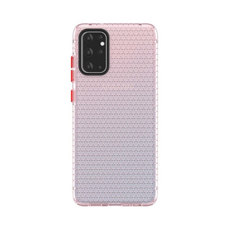 Противоударный чехол Honeycomb для Samsung Galaxy S20 Plus-розовый