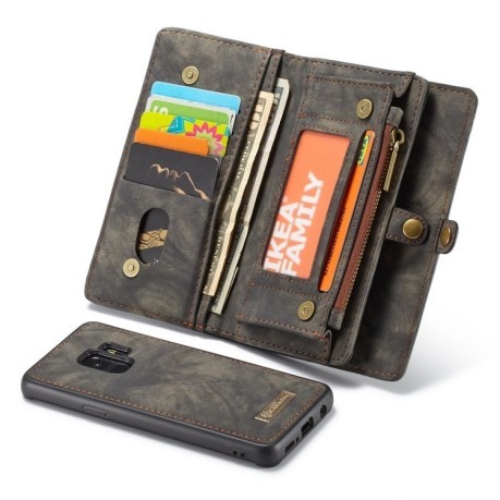 Чехол-кошелек CaseMe 008 Series Folio Zipper Wallet Style на Samsung Galaxy S9/G960- черный