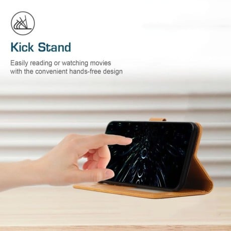 Чехол-книжка Stitching Calf Texture для Xiaomi 14T - желтый