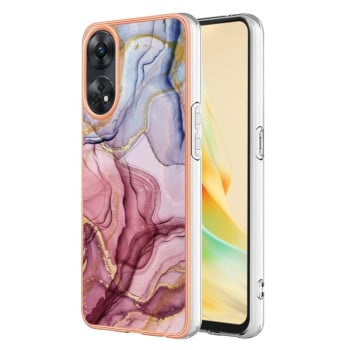 Противоударный чехол Electroplating IMD для OPPO Reno 8T 4G - фиолетовый