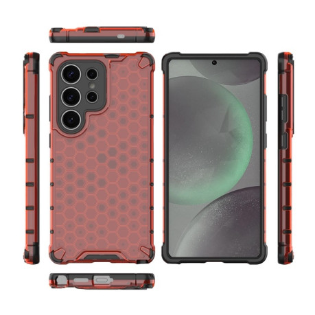 Противоударный чехол Honeycomb на Samsung Galaxy S25 Ultra 5G - красный