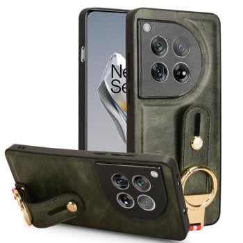 Протиударний чохол Wristband Leather Back для OnePlus Ace 3/12R - зелений