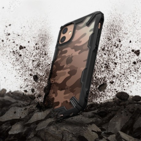 Оригинальный чехол Ringke Fusion X Design durable на iPhone 11 Camo Black (XDAP0003)