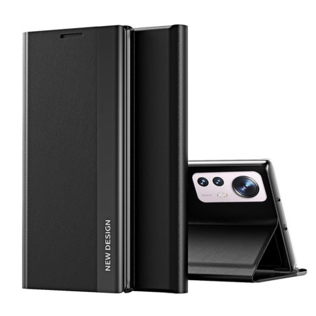 Чехол-книжка Electroplated Ultra-Thin для Xiaomi 12 Lite - черный