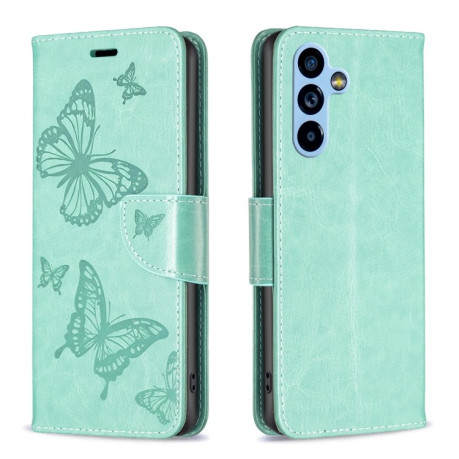 Чохол-книжка Butterflies Pattern для Samsung Galaxy A54 5G - зелений