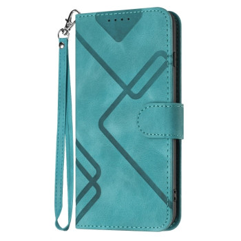 Чохол-книжка Line Pattern Skin Feel Leather для Realme 11 - блакитний