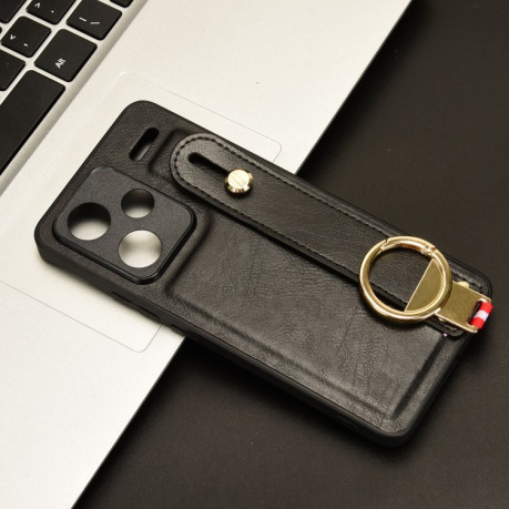 Протиударний чохол Wristband Leather Back для Xiaomi Redmi Note 13 Pro+ - чорний