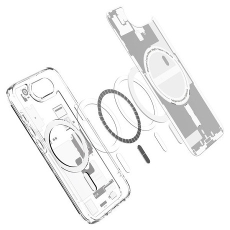 Оригинальный чехол Spigen Ultra Hybrid  Zero One Mag для iPhone 16e - White