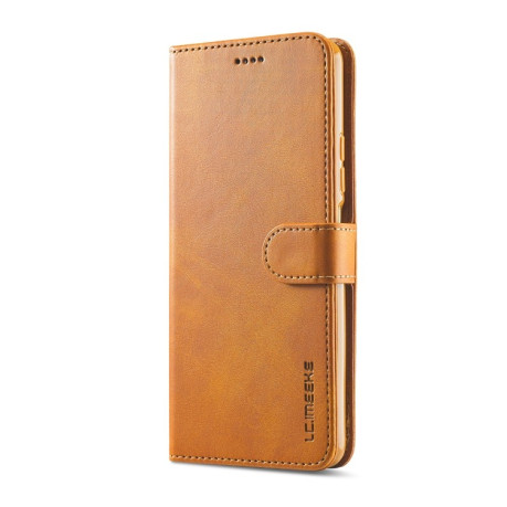 Чехол книжка LC.IMEEKE Calf Texture на Xiaomi Redmi Note 11E/Redme 10 5G - коричневый