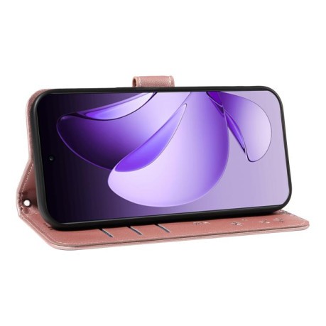 Чехол-книжка Dandelion Embossed Pattern Flip Leather для OPPO Reno13 Pro Global - золото