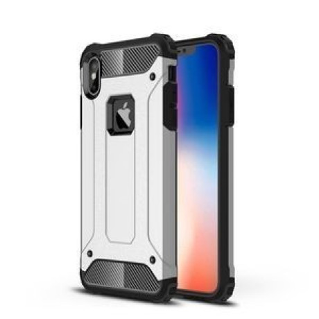 Противоударный чехол Armor Combination Back Cover Case на iPhone 7/8-серебристый