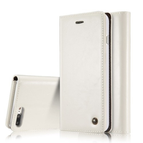 Кожаный чехол-книжка CaseMe 003 Series Wallet Style на iPhone 8 Plus/7 Plus - белый