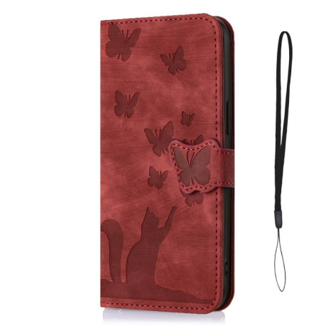 Чохол-книжка Cat Embossing Pattern на Google Pixel 8 Pro - червоний