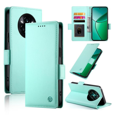 Чохол-книжка Side Buckle Magnetic Frosted Leather для Realme 14 Pro+ - зелений