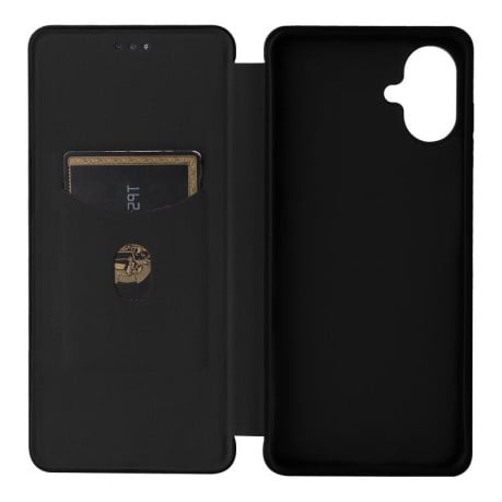 Чохол-книжка Carbon Fiber Texture на Samsung Galaxy A07 4G - чорний