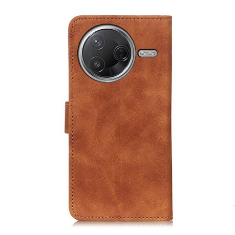 Чехол-книжка KHAZNEH Cowhide Texture на Xiaomi Poco F7 Pro / F7 Ultra - коричневый