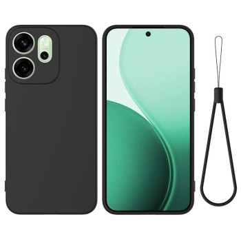 Силіконовий чохол Solid Color Liquid Silicone для OPPO Reno15 Pro 5G Global — чорний