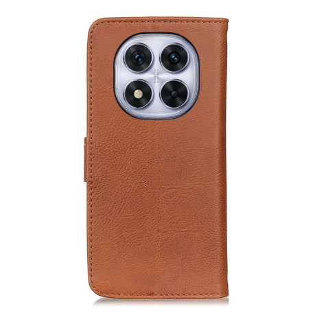 Чехол-книжка KHAZNEH Cowhide Texture на Xiaomi Redmi Note 14 Pro 5G/Poco X7 - коричневый