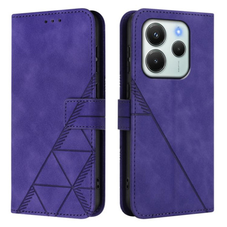 Чохол-книжка Crossbody 3D Embossed Flip Leather Xiaomi Redmi Note 14 4G 164.48mm - фіолетовий