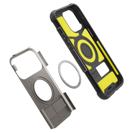 Оригинальный чехол Spigen Tough Armor MagSafe на iPhone 15 Pro - Metal Slate