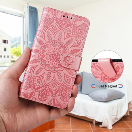 Чехол-книжка Embossed Sunflower для Xiaomi Redmi Note 14 4G 164.84mm - золото