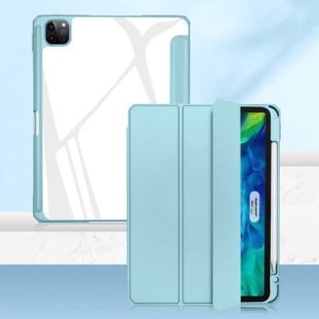Противоударный чехол-книжка Mutural Pinyue Series для iPad Pro 12.9 (2021) - голубой