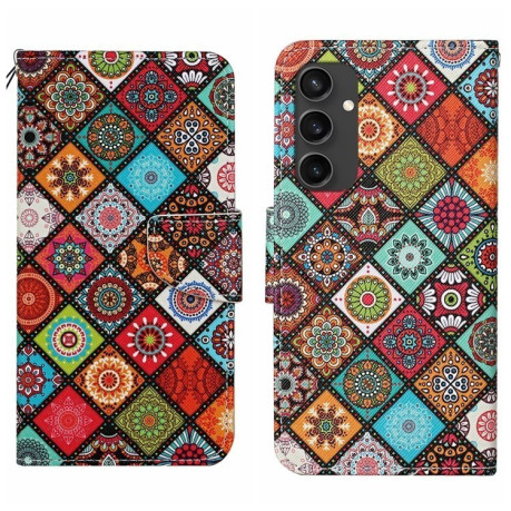 Чохол-книжка Colored Drawing Pattern для Samsung Galaxy S24 FE 5G - Totem