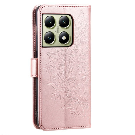 Чохол-книжка Totem Flower для Xiaomi 14T Pro - рожеве золото