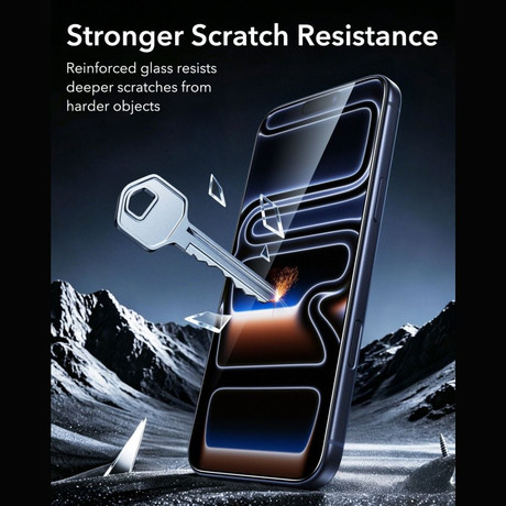 Комплект захисного скла ESR UltraFit Armorite 2-Pack Tempered Glass для iPhone 17 Pro Max / 18 Pro Max — чорний