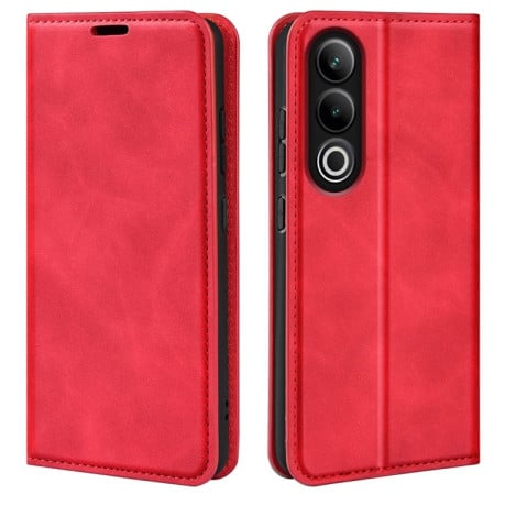 Чехол-книжка Retro Skin Feel Business Magnetic на OnePlus Ace 3V - красный