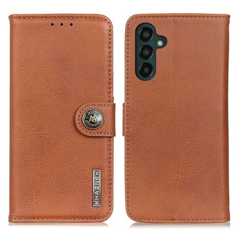 Чехол-книжка KHAZNEH Cowhide Texture для Samsung Galaxy A55 5G - коричневый