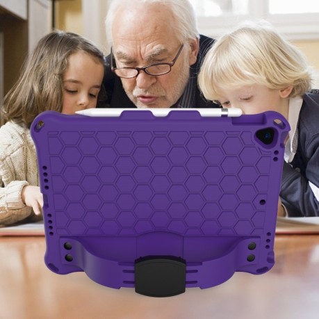 Противоударный чехол Honeycomb Design на  iPad Pro 10.5/Air 2019 - фиолетовый
