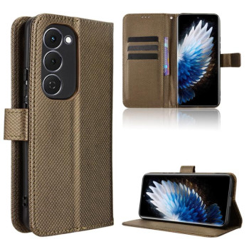 Чехол-книжка Diamond Texture на Tecno Spark 40 Pro+ 4G — коричневый