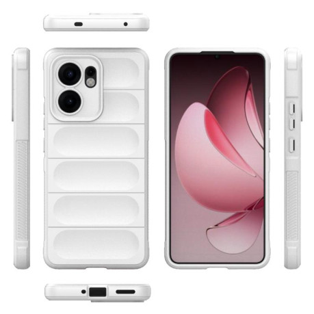 Силіконовий чохол Magic Flannel для OPPO Reno13 F/Reno13 FS- білий