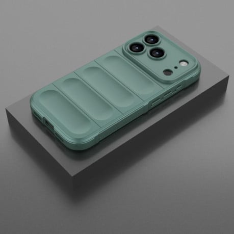Силіконовий чохол Magic Flannel на iPhone 17 Pro - зелений